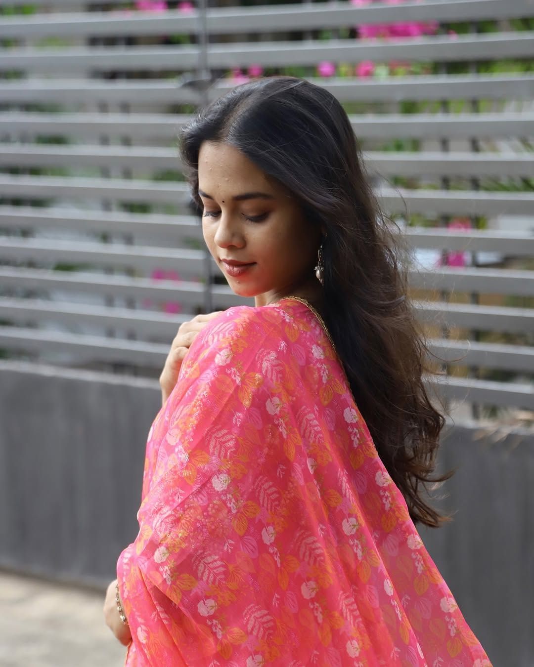 Reena-Vibrant pink alia cut anarkali gown | Petals Chennai